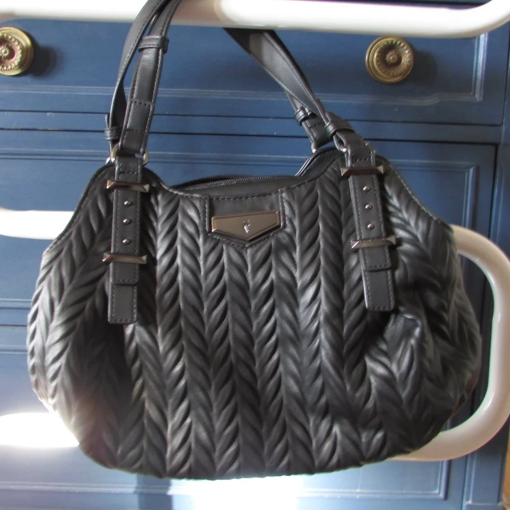 Simply Vera Vera Wang Quilted Black Satchel or Shoulder Bag